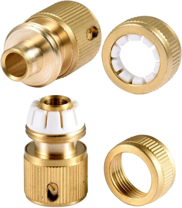 Detalle de Hydrogarden 2pc Brass Hose Connector Hose End Quick Connect (1/2in DN15)