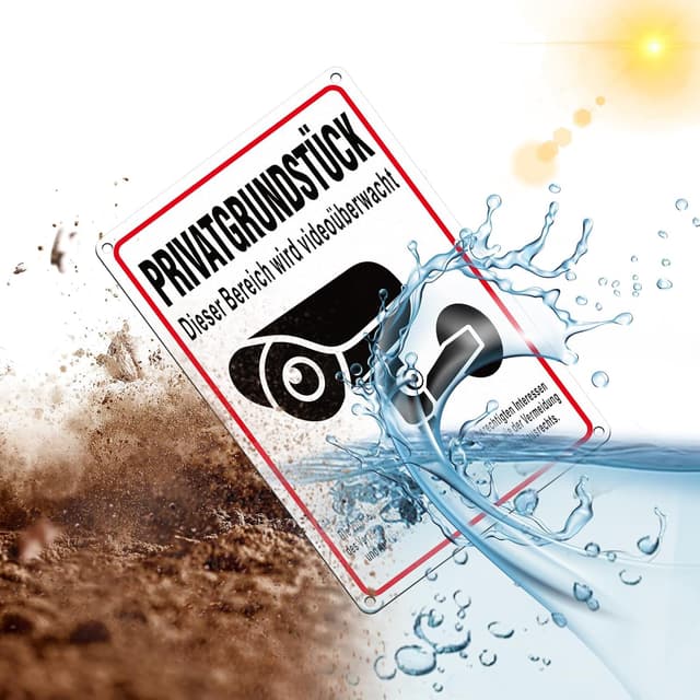 Thumbnail 3 de SINMAO Schild Videoüberwachung 30x20 cm Alu