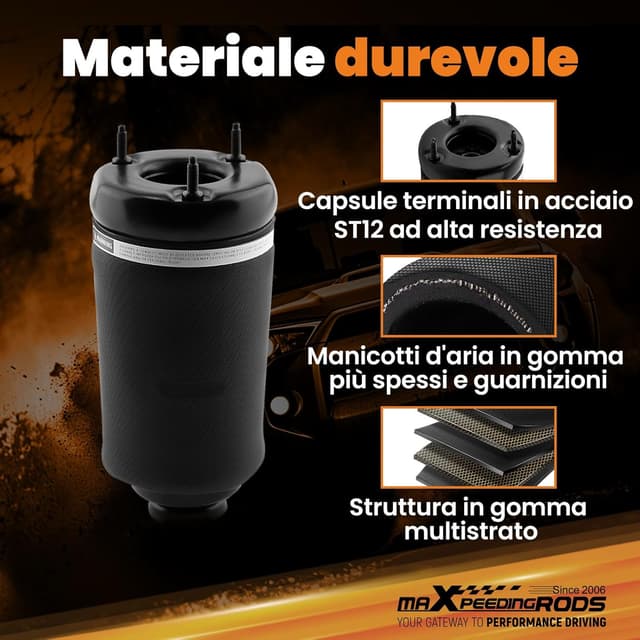 Detalle 2 de maXpeedingrods 2 sospensioni pneumatiche posteriori Airmatic sigillate per Mercedes ML/GL Classe W164