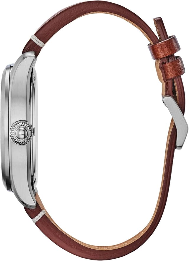 Detalle 2 de Citizen Men’s Sport Casual Garrison 3-Hand Date Eco-Drive Leather Strap Watch (Field Watch)