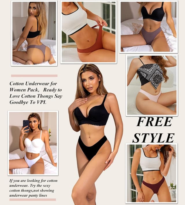 Thumbnail 4 de READY TO LOVE Cotton Thongs Pack XS-XL