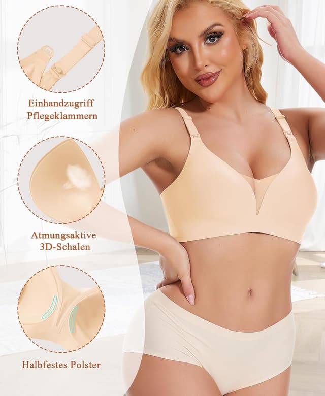 Thumbnail 2 de Jiuday Still BH ohne Bügel Große Brüste
