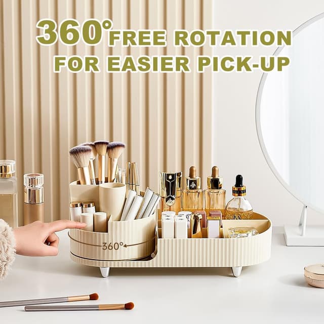 Detalle de BULLA Makeup Organiser 360° rotating cosmetics organiser 💄
