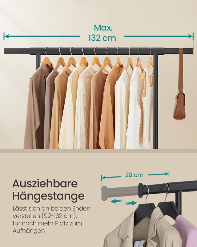 Thumbnail 3 de SONGMICS Kleiderständer auf Rollen HSR13BKV1