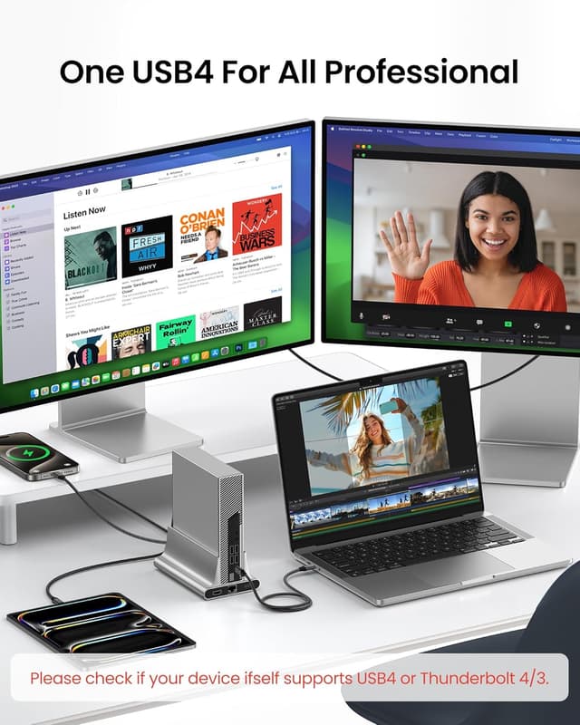 Thumbnail 5 de Silkland USB 4 Thunderbolt 4 Cable 4ft for MacBook