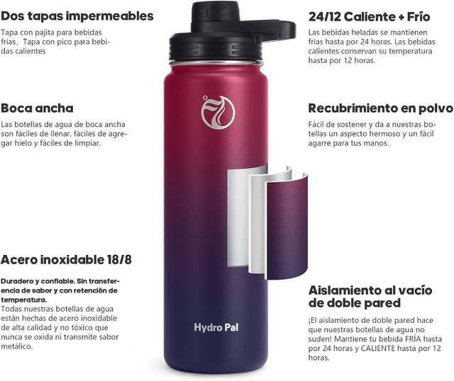 Detalle 2 de HydroPal Edelstahl Trinkflasche 500 ml