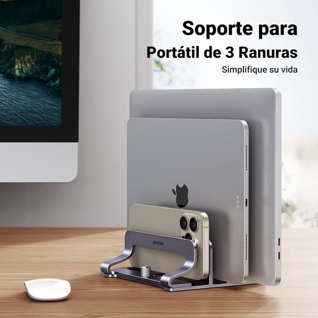 Detalle 2 de UGREEN Soporte Vertical para Portátil 3 Ranuras