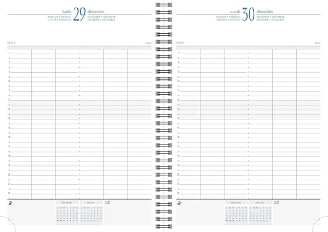 Detalle 2 de Exacompta Time agenda journalier 29 S 21 cm