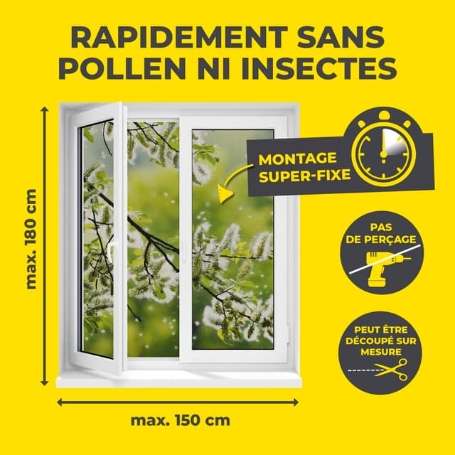 Thumbnail 4 de EASYmaxx Moustiquaire fenêtre 150x180 cm 🪟