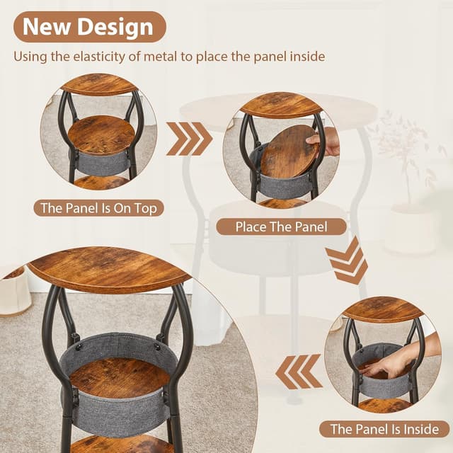 Thumbnail 3 de ZEXVIDA Round Side Table 40 x 40 x 55 cm