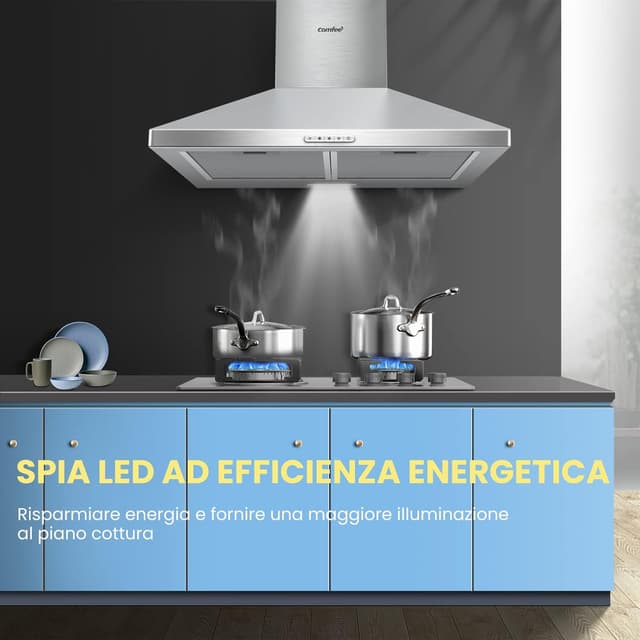 Thumbnail 2 de COMFEE' PYRA17SS-60 Cappa aspirante 400 m³/h