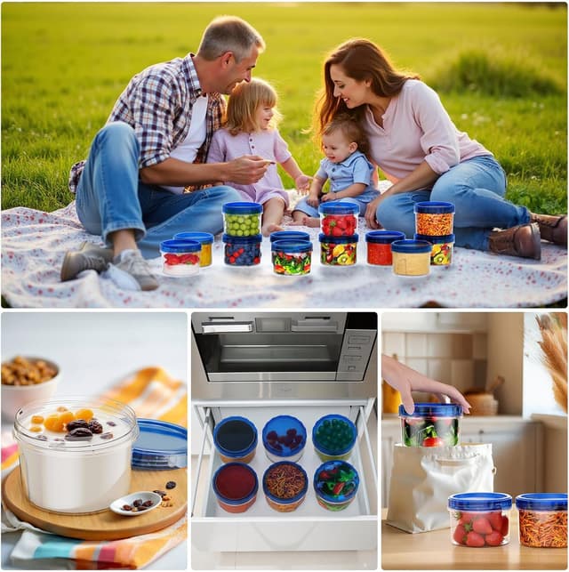 Thumbnail 5 de Winproper 16 oz Freezer Containers 6-Pack