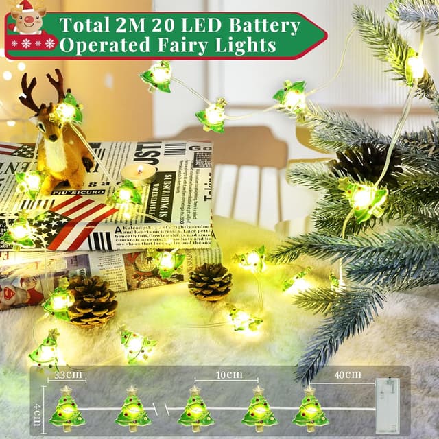 Thumbnail 5 de BrizLabs Guirnalda Navidad 🌟 20 LED Interior y Exterior