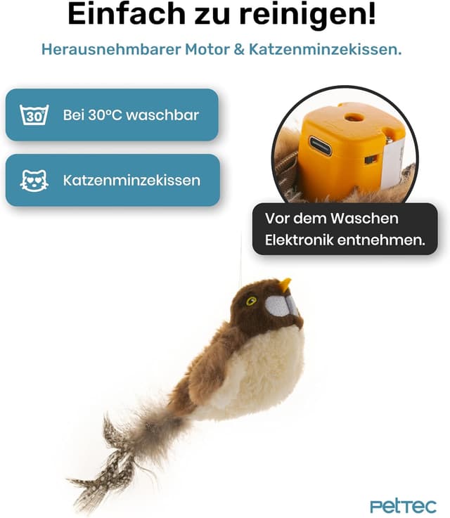 Thumbnail 5 de PetTec Interaktives Katzenspielzeug mini Spatz