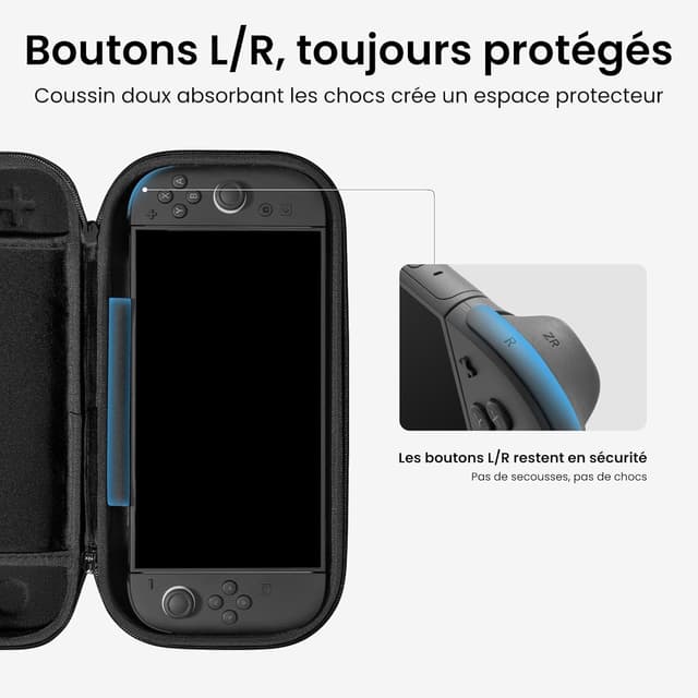 Detalle de tomtoc Étui rigide pour Nintendo Switch 2 (2025) avec 12 cartouches de jeux