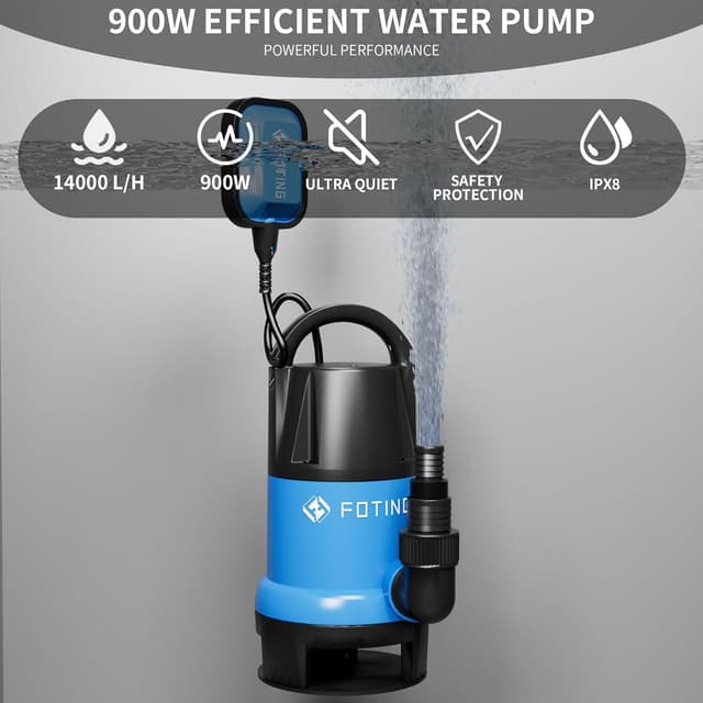 Detalle de 900W submersible water pump 14000 L/H