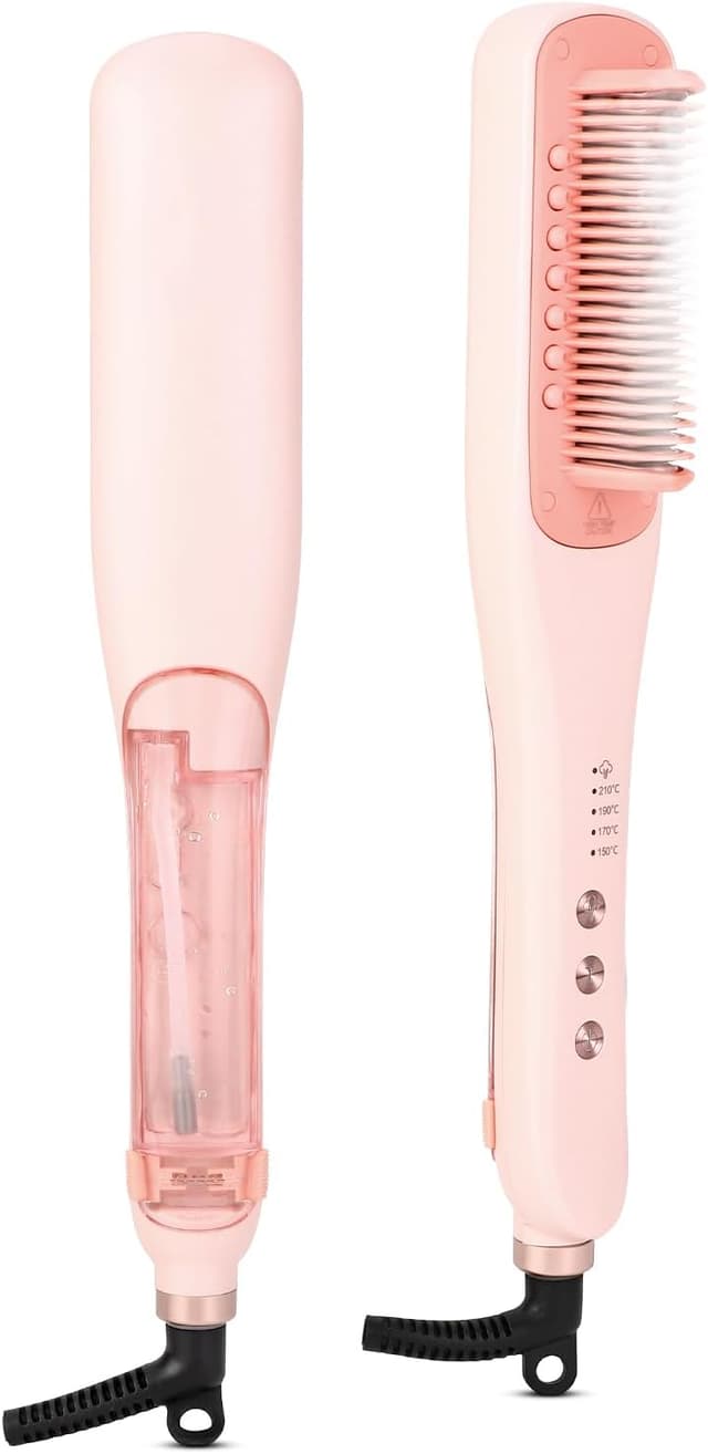 Detalle de AraSyleon Brosse à lisser vapeur Hydro-Infusion : 4 niveaux de température, chauffe rapide en 30 s