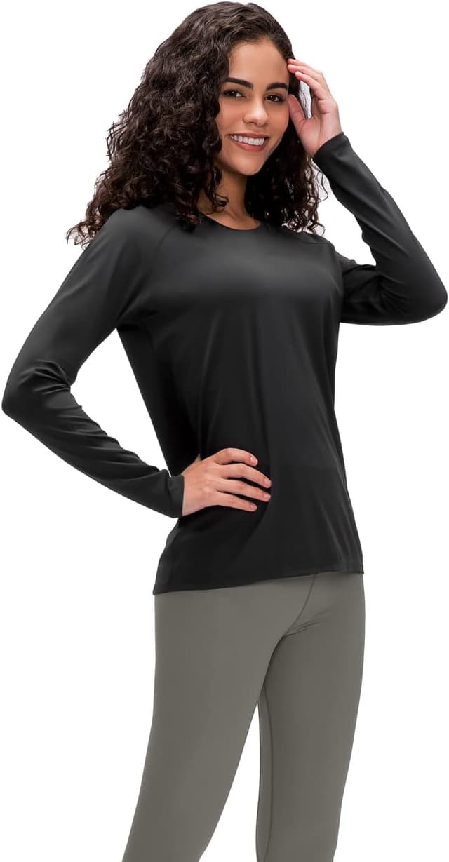 Detalle de Damen 3er-Set Langarmshirt von (Marke nicht angegeben) – UPF 50+ Funktionsshirt mit Schnell trocknender, atmungsaktiver Sportbekleidung