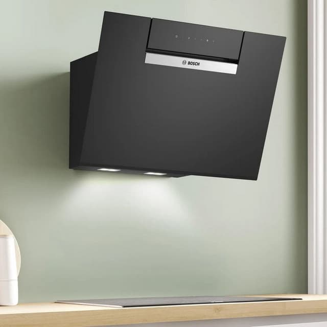 Detalle 2 de Bosch Serie 4 DWK67FN60 campana decorativa de 60 cm con cristal negro y motor EcoSilence™