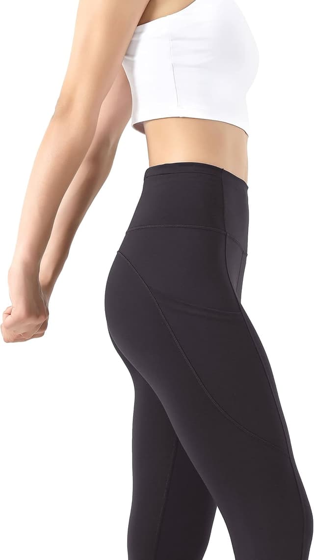 Detalle de OVRUNS high-waist yoga pants for women with tummy control and pockets