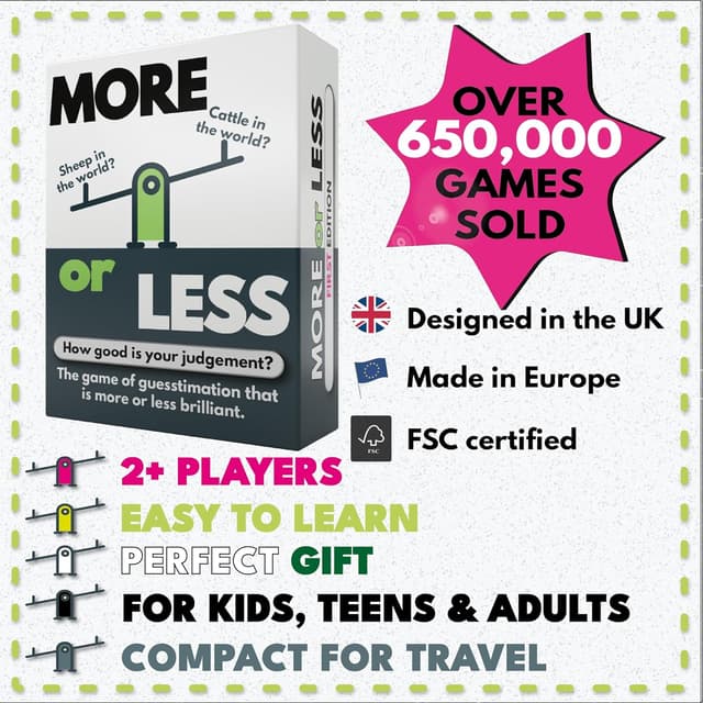 Detalle 2 de More or Less First Edition card game (2 players) 🎲