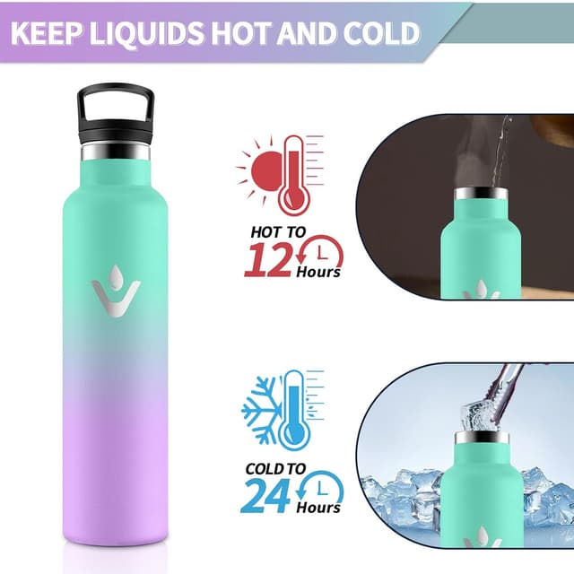 Detalle de Motswedi Gourde isotherme 1 l avec paille et poignée – inox anti-fuite