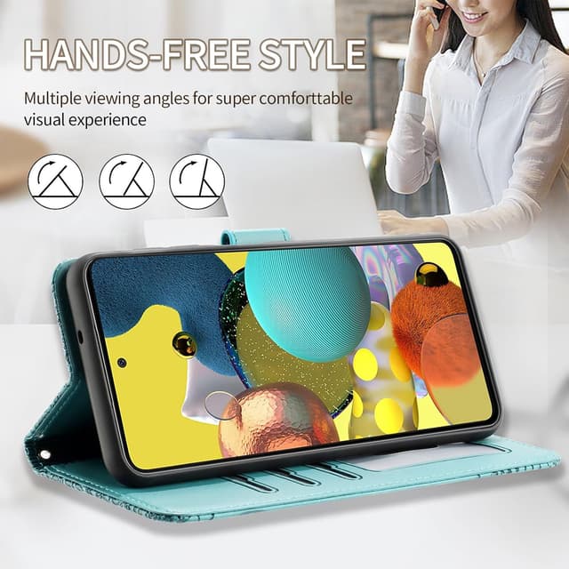 Detalle 2 de FALUWONRU coque étui portefeuille en cuir PU pour Xiaomi Redmi Note 11S 5G (fermeture magnétique, support) – Bleu