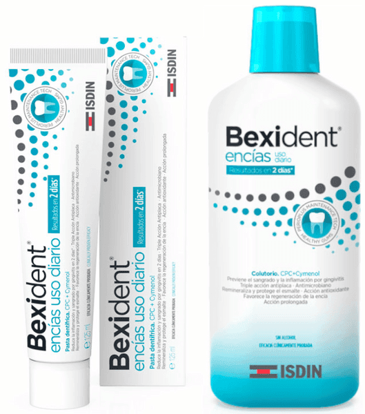 Detalle de Bexident Pasta y Colutorio para Encías Uso Diario 125ml+3x500ml 🦷