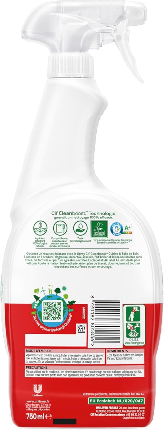 Detalle 1 de CIF Spray nettoyant 5 en 1 750 ml