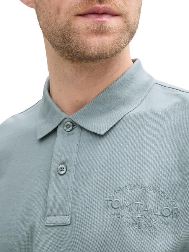 Detalle de TOM TAILOR Polo Uomo: tessuto traspirante e stile classico per l’uso quotidiano