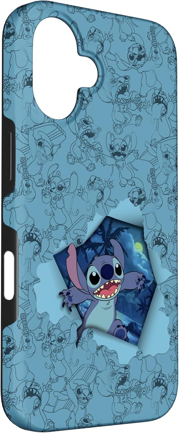 Detalle 1 de Coque iPhone 16 Lilo & Stitch Tropical