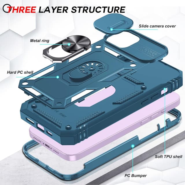 Detalle 1 de LeYi iPhone 14 case, 6.1 inch protection