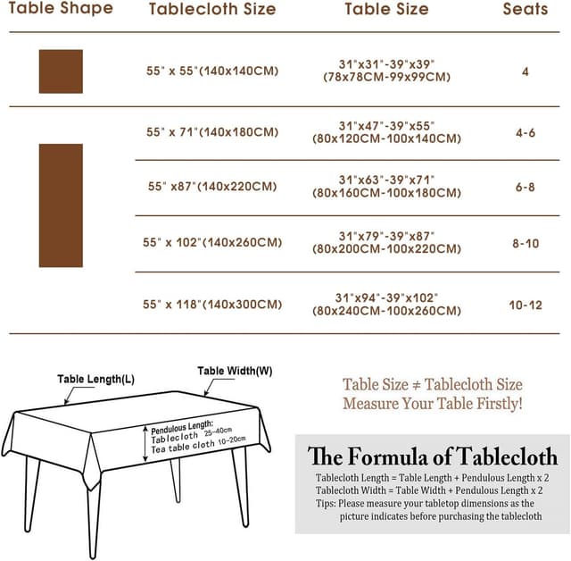 Thumbnail 4 de Pahajim Tablecloths Rectangular Cotton Linen 55 x 118 in