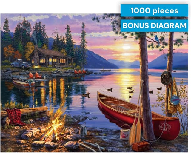 Thumbnail 6 de Buffalo Games Canoe Lake 1000-Piece Puzzle