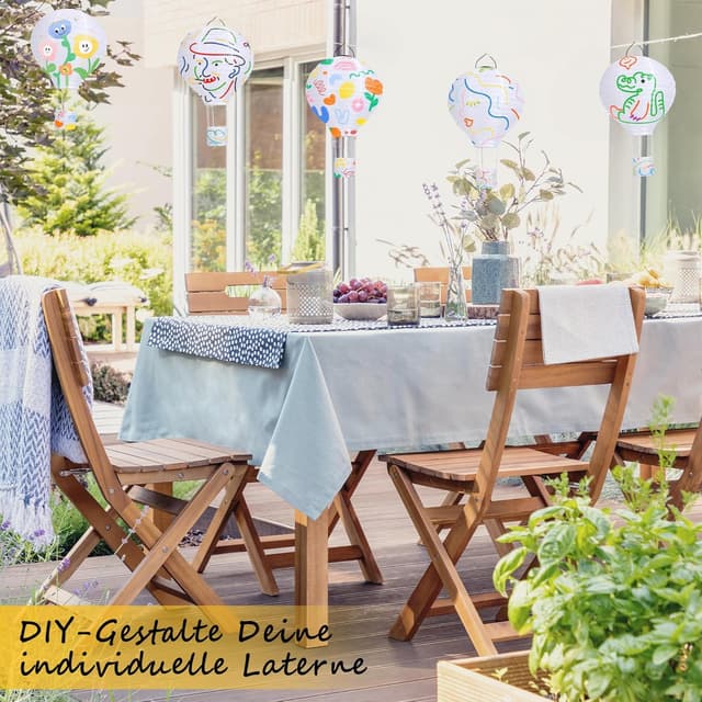 Detalle 2 de Qedertek Solarlampen für außen – hängende Lampions im 4er-Set (30 cm) mit flackernder LED „Flamme“