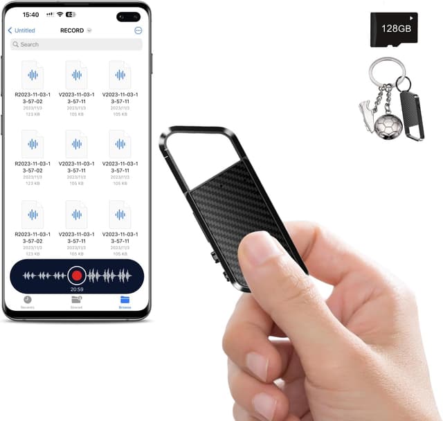 Detalle de NekSide registratore vocale 128 GB