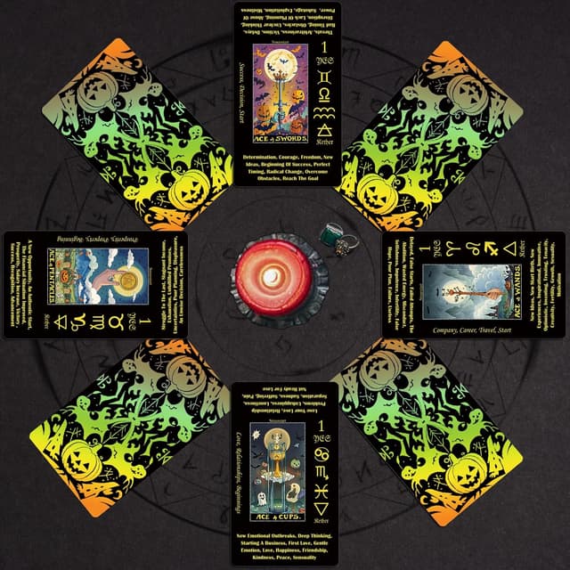 Thumbnail 2 de Smoostart Schwarze Tarotkarten Halloween-Design 🎴