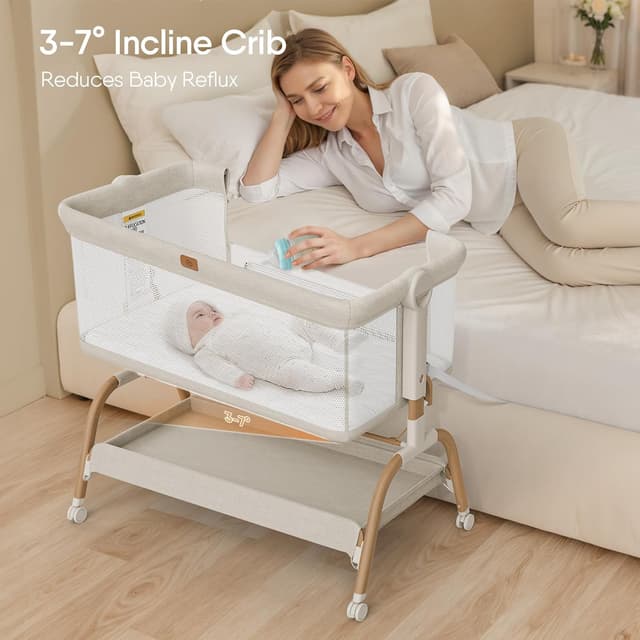 Thumbnail 1 de Baby Bassinet Bedside Crib 3-in-1 Bassinet