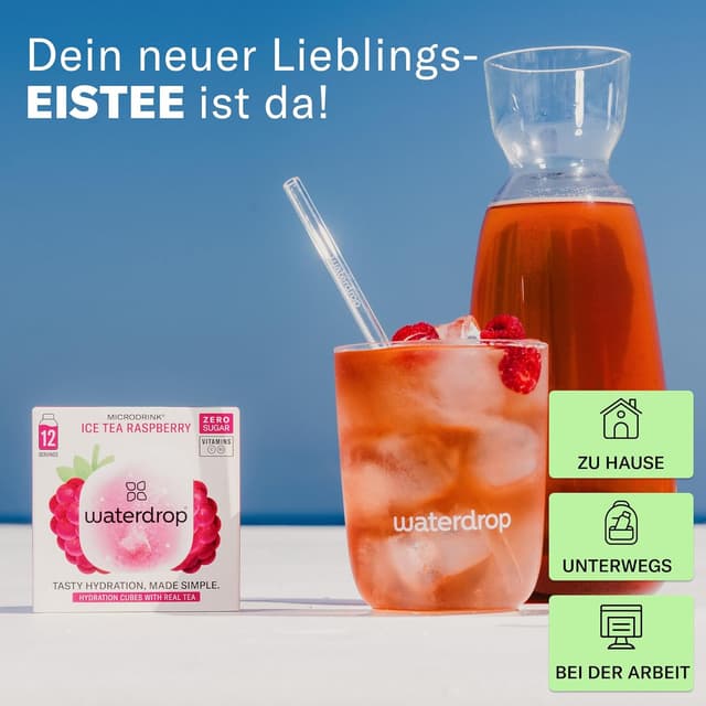 Thumbnail 3 de waterdrop Himbeer-Eistee 36 Eiswürfel 🍹