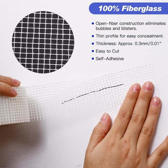 Detalle de SEISSO set stucco riparatore per muro: 2x 250g + 200g, nastro autoadesivo e toppe per riparazioni