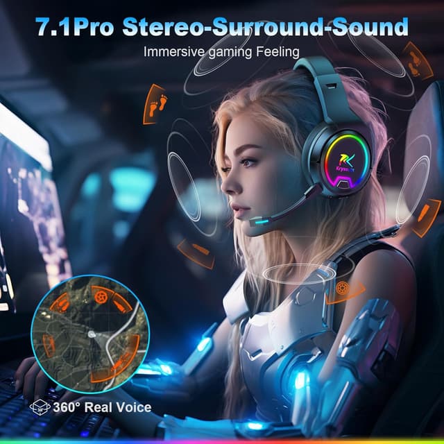 Thumbnail 1 de Krysenix PG4 Wireless Gaming Headset 48H