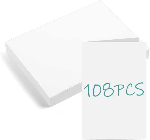 Detalle de OFFCUP Tarjetas Blancas 108 Pcs 10x15 cm