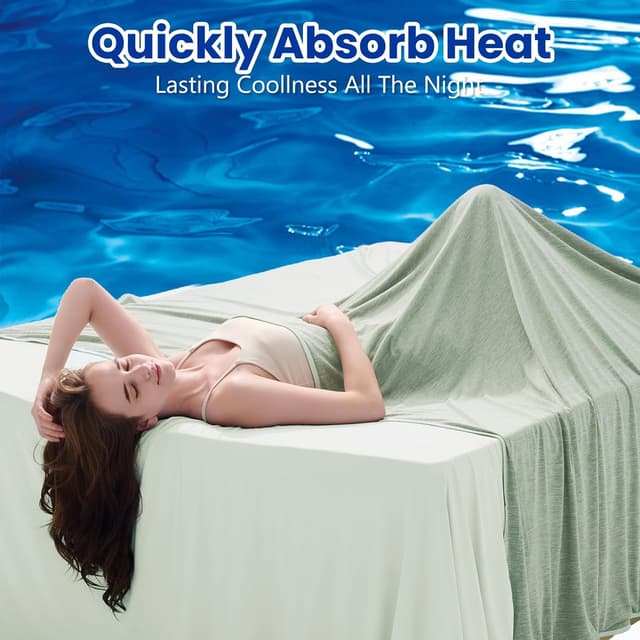 Detalle de Topcee Cooling Blanket (90"x108") King Size for Night Sweats