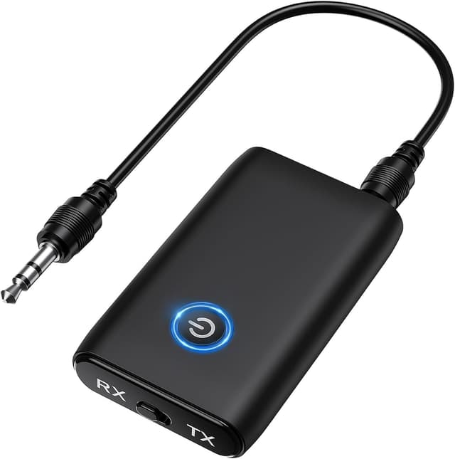 Detalle de OQIMAX Bluetooth 5.3 audio adapter — 2‑in‑1 for TV