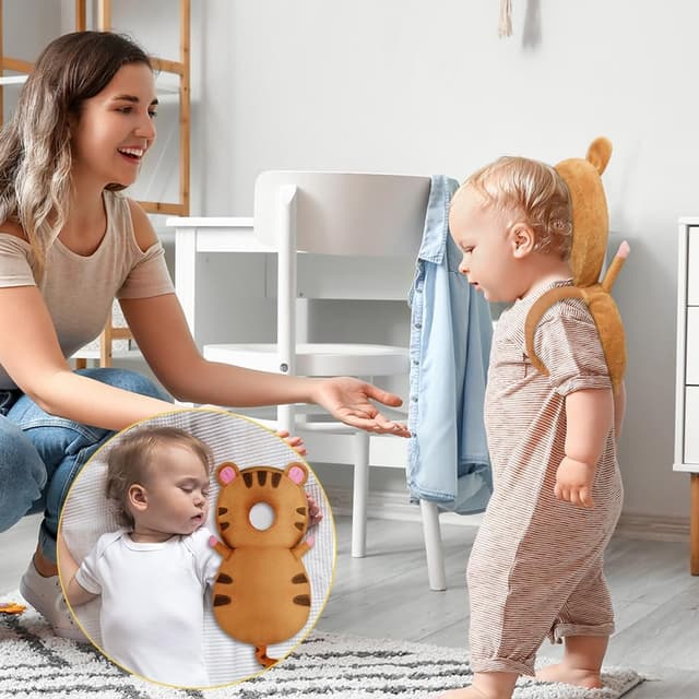 Thumbnail 6 de Vicloon Protezione per la testa del bambino in tigre marrone: cuscino di sicurezza regolabile