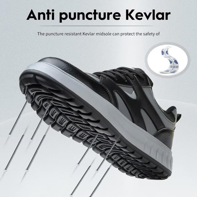 Detalle de Scarpe antinfortunistiche uomo/donna leggere con punta in acciaio e suola antiforo in Kevlar