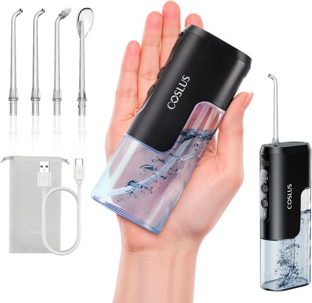 Detalle de COSLUS T40 Mini Water Flosser 4‑mode, IPX7