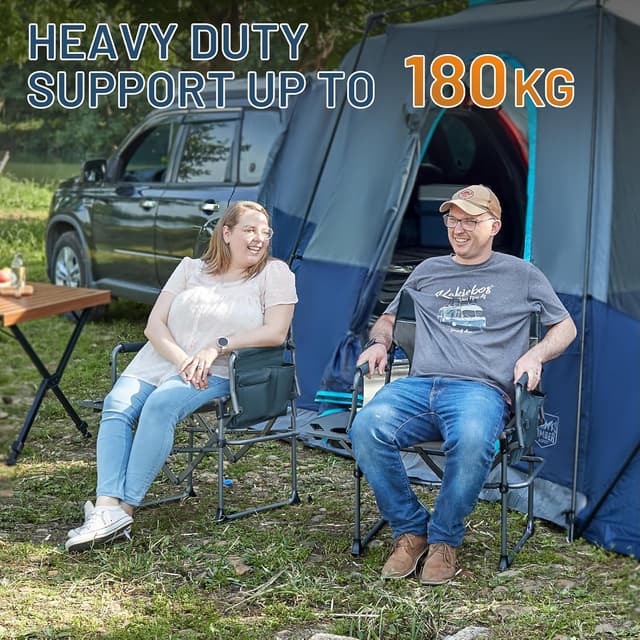 Detalle de TIMBER RIDGE Folding Camping Chair 180kg