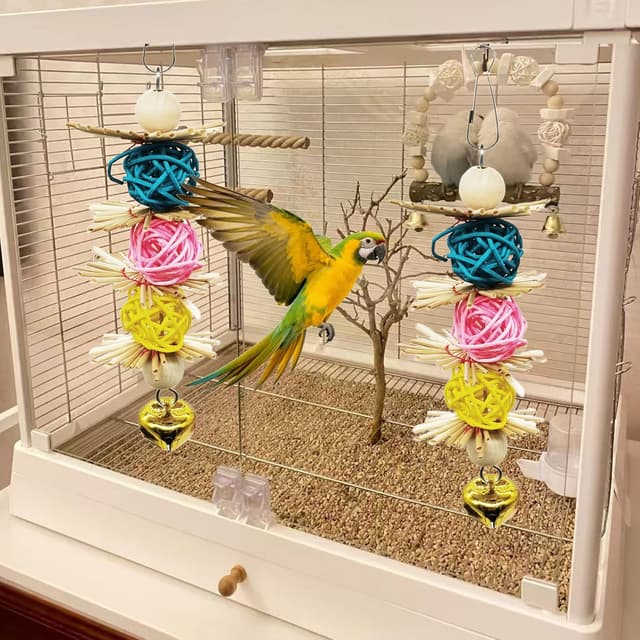 Thumbnail 3 de 2 Pcs Bird Toys for Parrots Shredding Toy Corn Cob