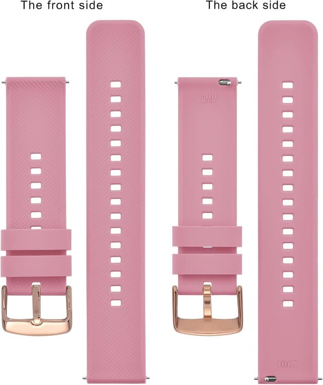 Detalle de Bracelet de montre BISONSTRAP en silicone à dégagement rapide (18 à 22 mm) avec outil de changement